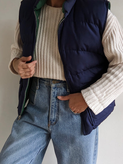 Vintage Reversible Down Puffer Vest
