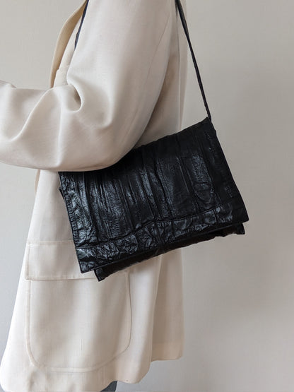 Vintage Ink Eelskin Leather Bag
