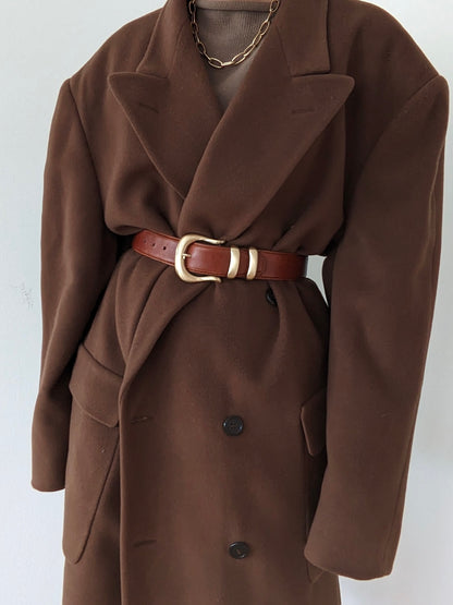 Incredible Vintage Olive Brown Cashmere Coat
