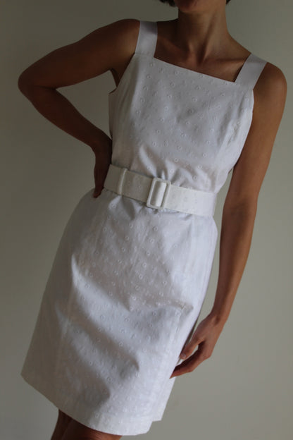 Vintage Pearl Embroidered Minidress