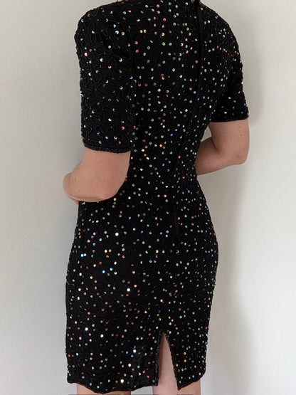 Beautiful Vintage Embellished Silk Dress