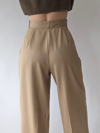 Beautiful Vintage Calvin Klein Twilled Wide-Leg Trousers