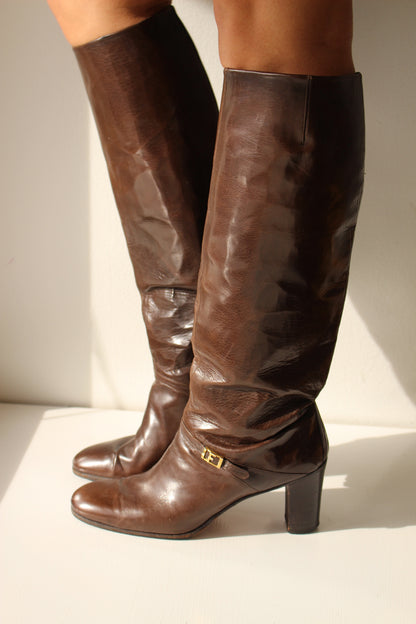 Vintage Salvatore Ferragamo Leather Boots