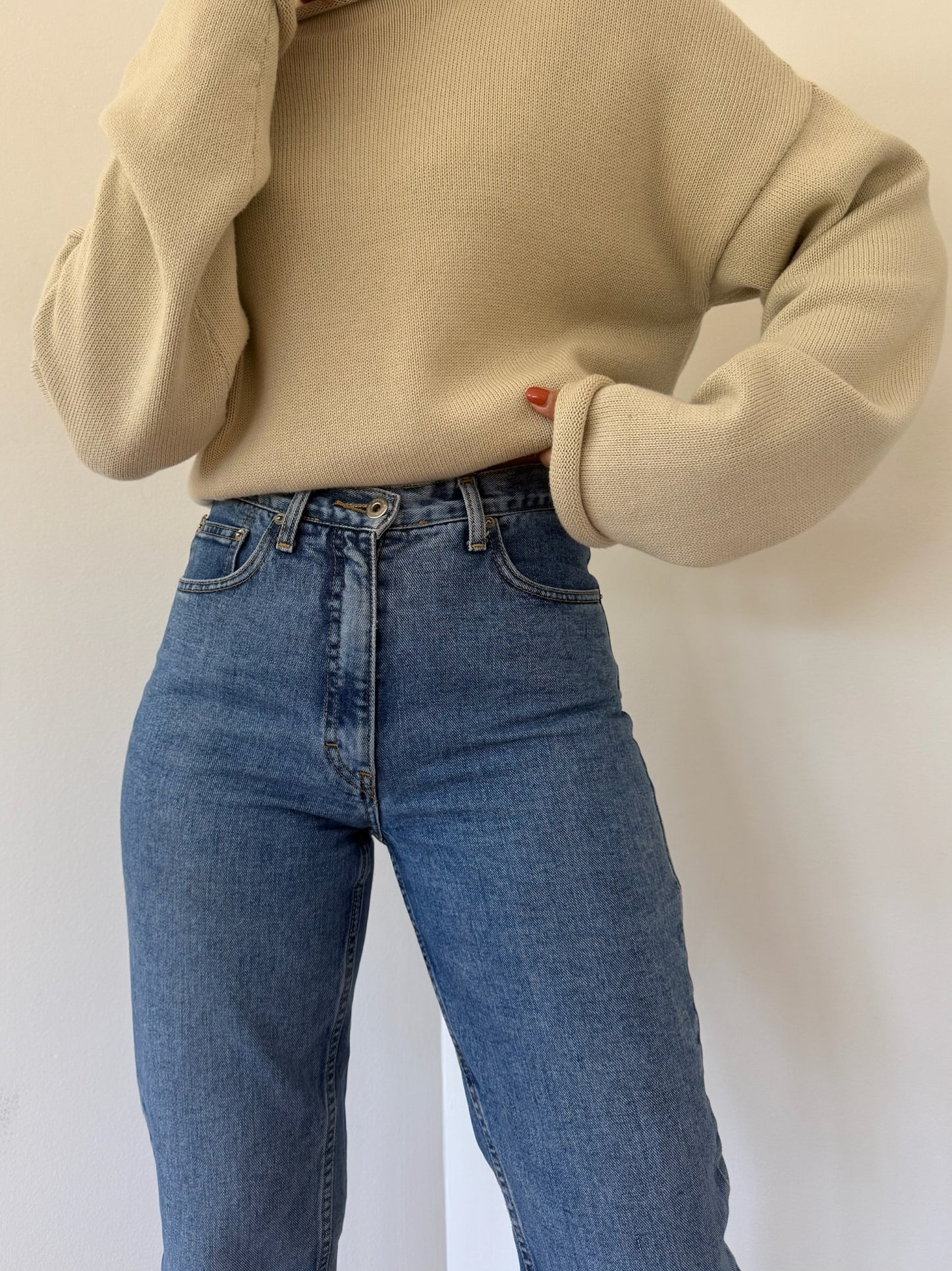 90s High Rise Blue Denim