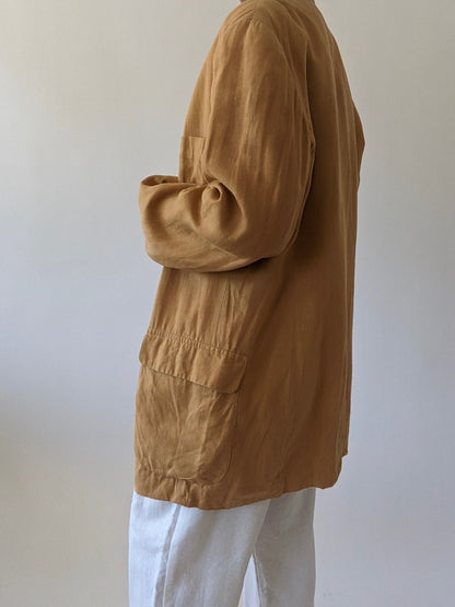 Vintage Calvin Klein Apricot Linen Blazer