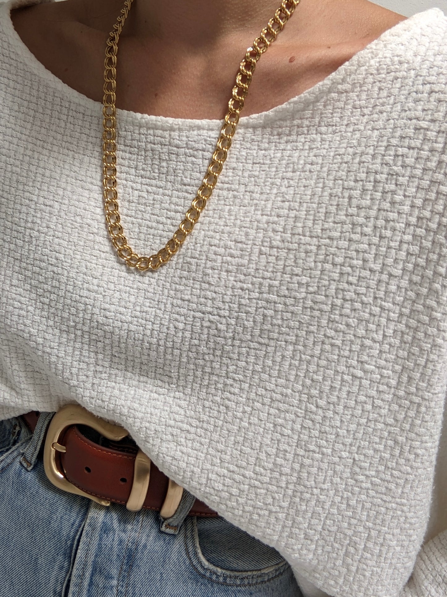 Vintage Gold Chain Link Necklace