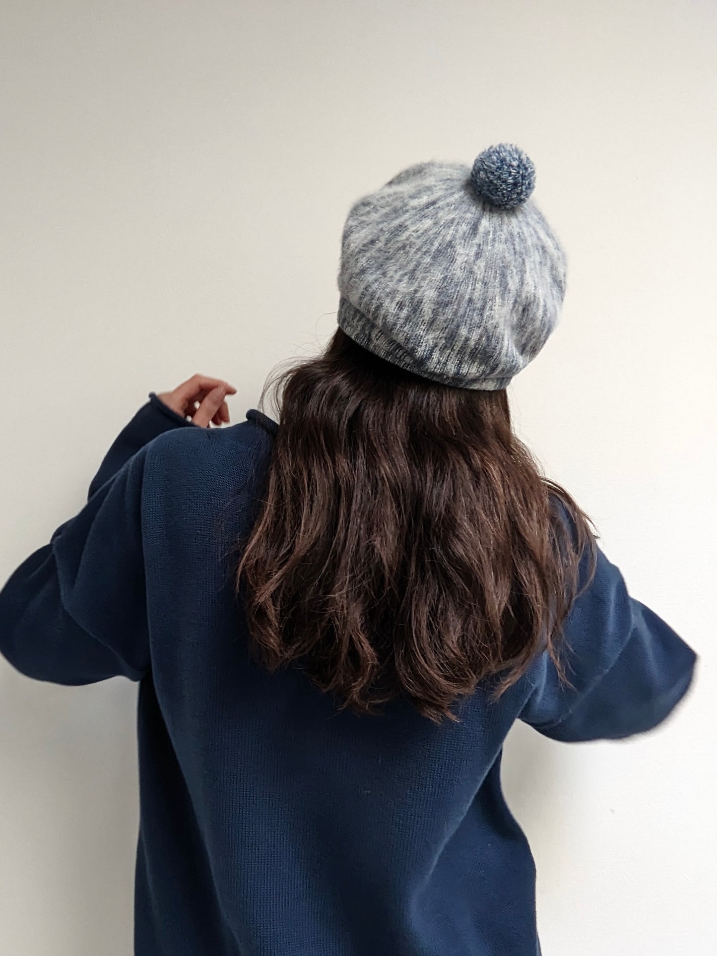 Vintage Frost Blue Angora Hat