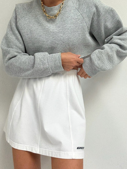 90s Reebok White Cotton Athletic Skirt