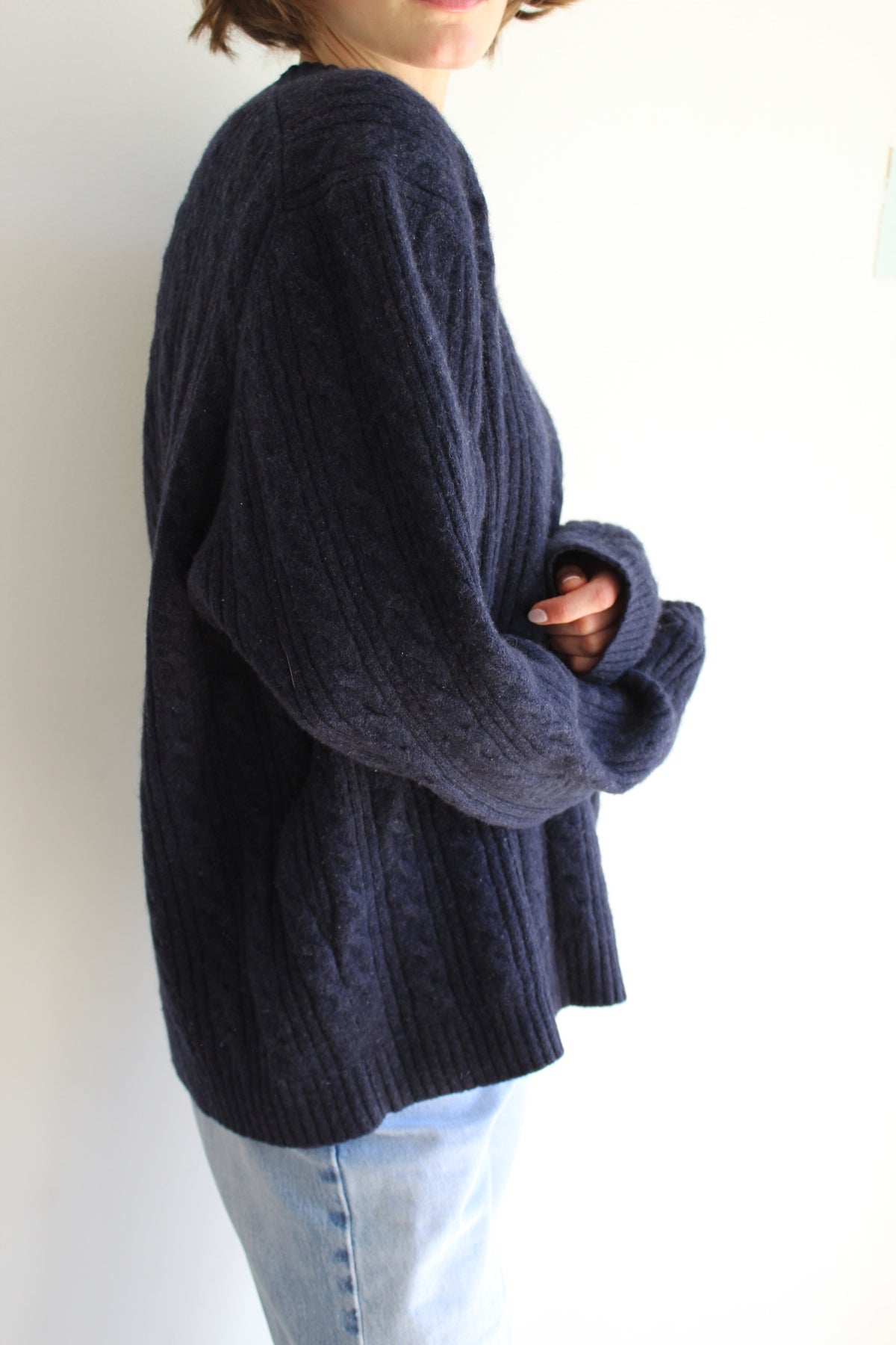 Vintage Wool & Cashmere Cable Knit Sweater