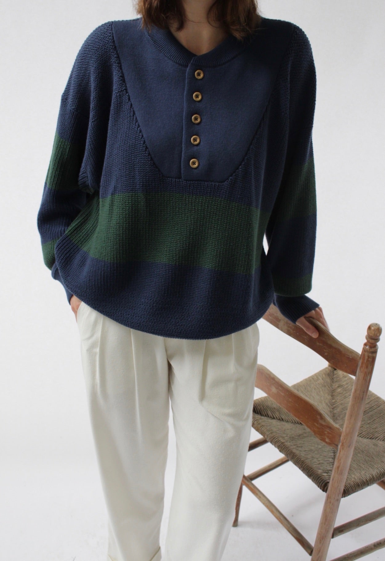 Bud Pima Cotton Striped Henley