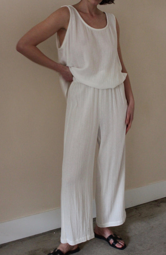 Patricia Waffled Cotton Pant