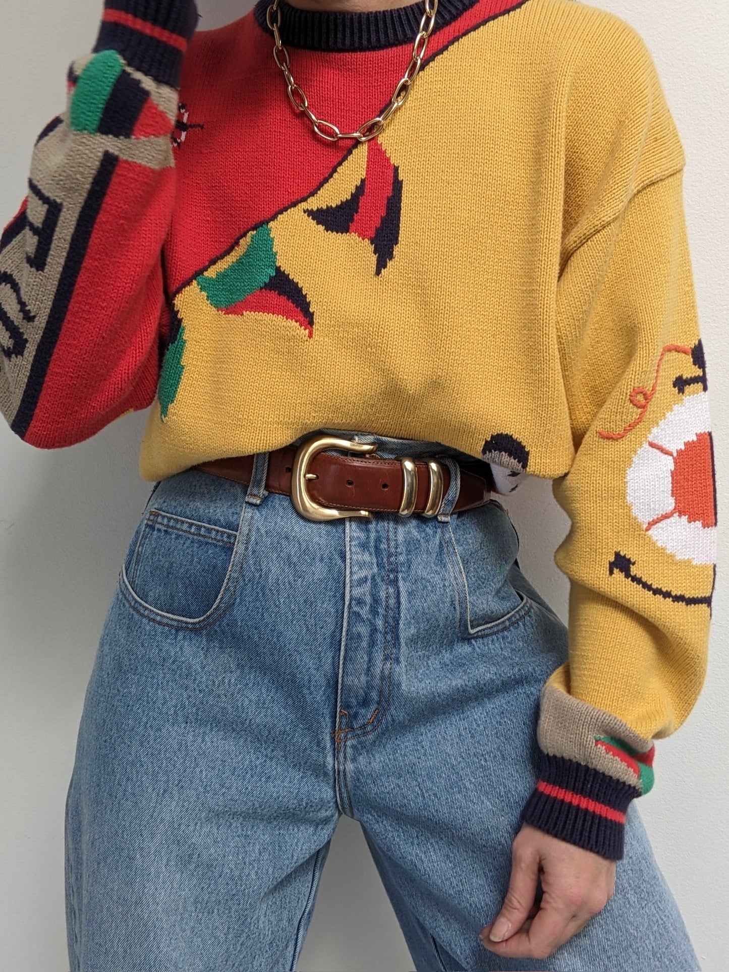 Favorite Vintage Nautical Graphic Sweater