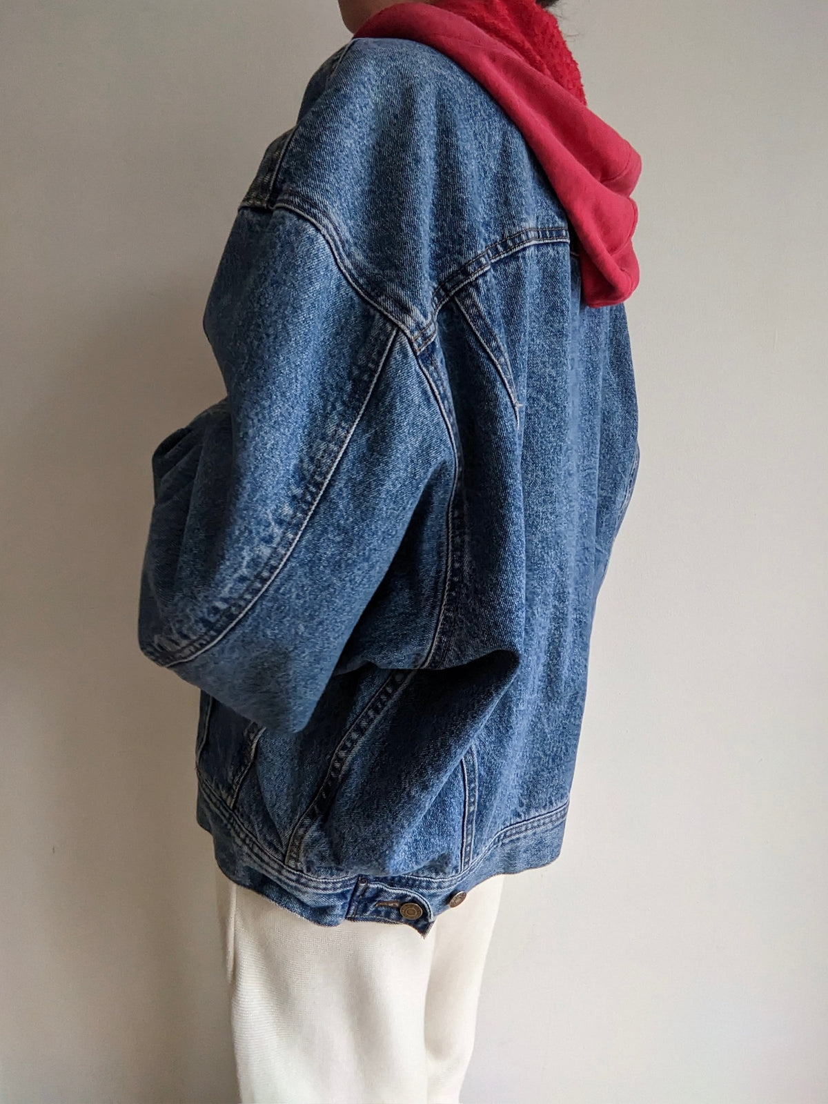 Vintage Gap Sweatshirt-Lined Denim Jacket