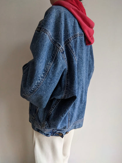 Vintage Gap Sweatshirt-Lined Denim Jacket