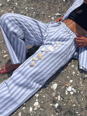Na Nin Patricia Linen Cotton Pant / Available in Sea Stripe