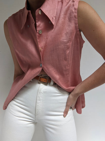 Vintage Rose Linen Top