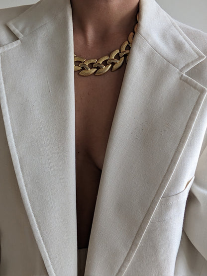 Statement Vintage Gold Link Collar