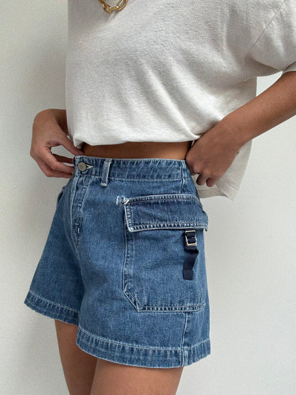 90s Denim Cargo Shorts