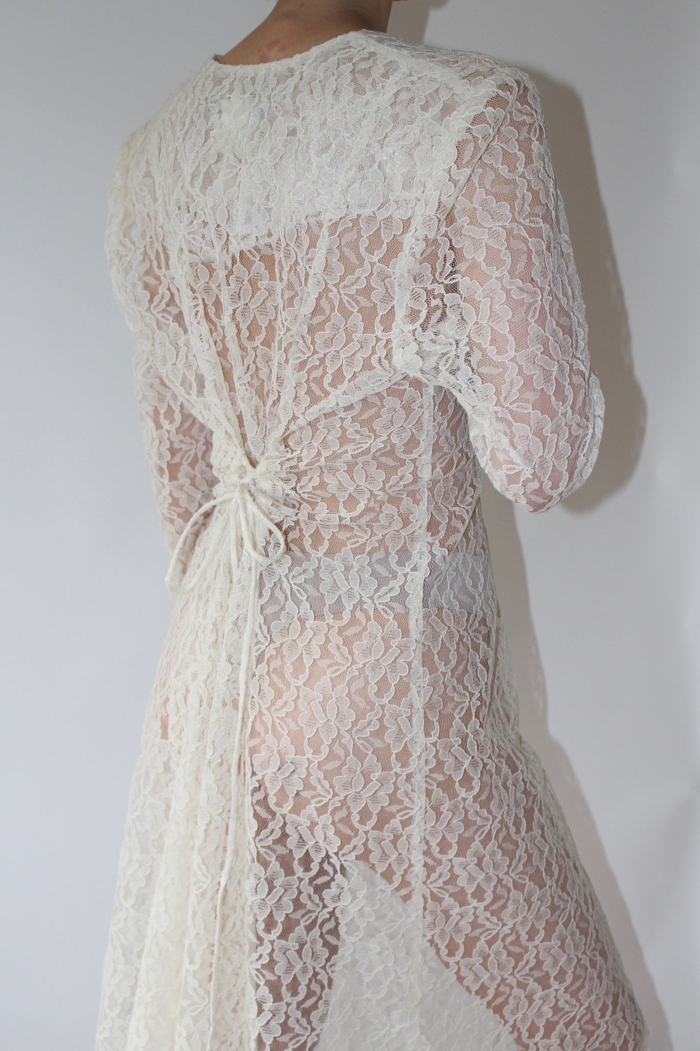 Incredible Vintage Sheer Lace Dress