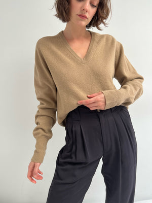 Vintage Camel Lambswool Sweater