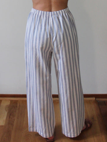 Na Nin Patricia Linen Cotton Pant / Available in Sea Stripe