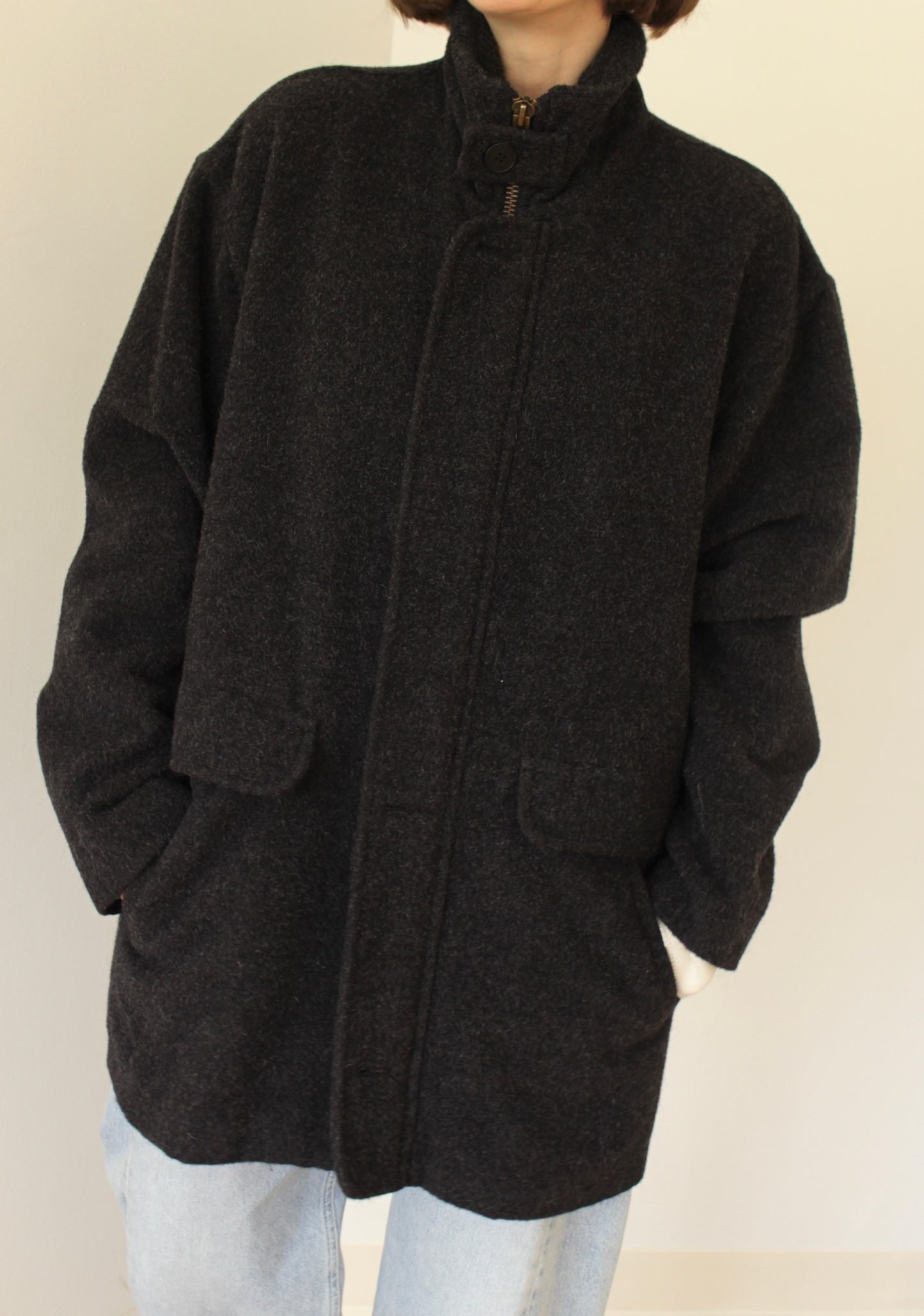 Vintage Ash Alpaca & Wool Coat