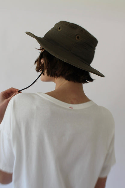 Vintage Ribbed Cotton Canvas Hat