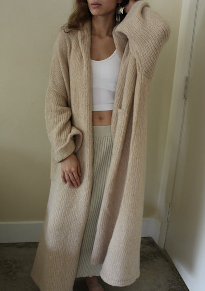 Haori Extra Long Alpaca Sweater Coat