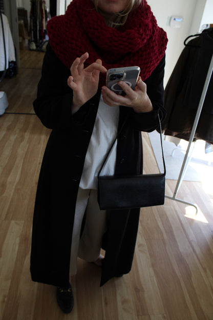 Vintage Black Caviar Wool Coat