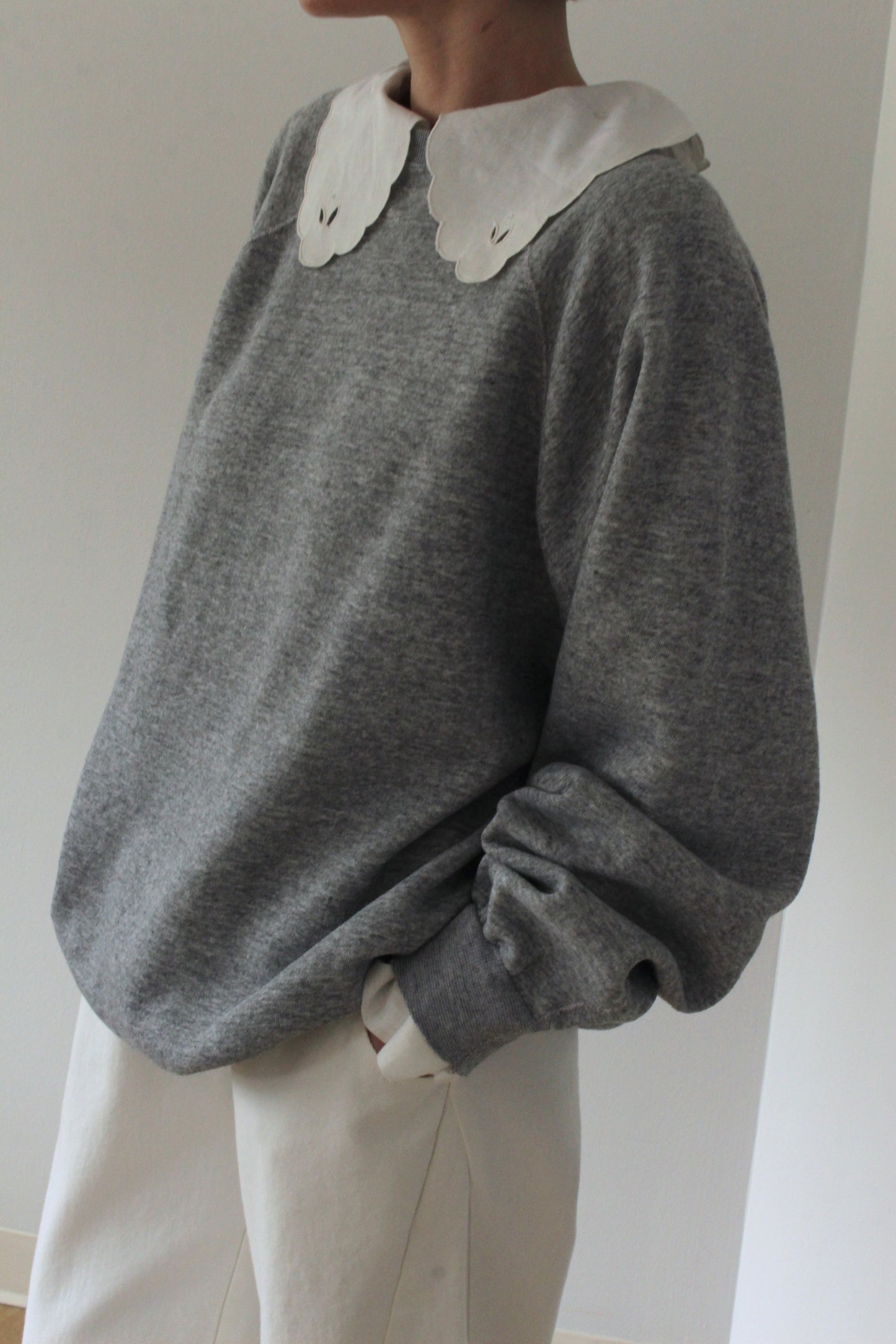 Reworked Vintage Collared Crewneck