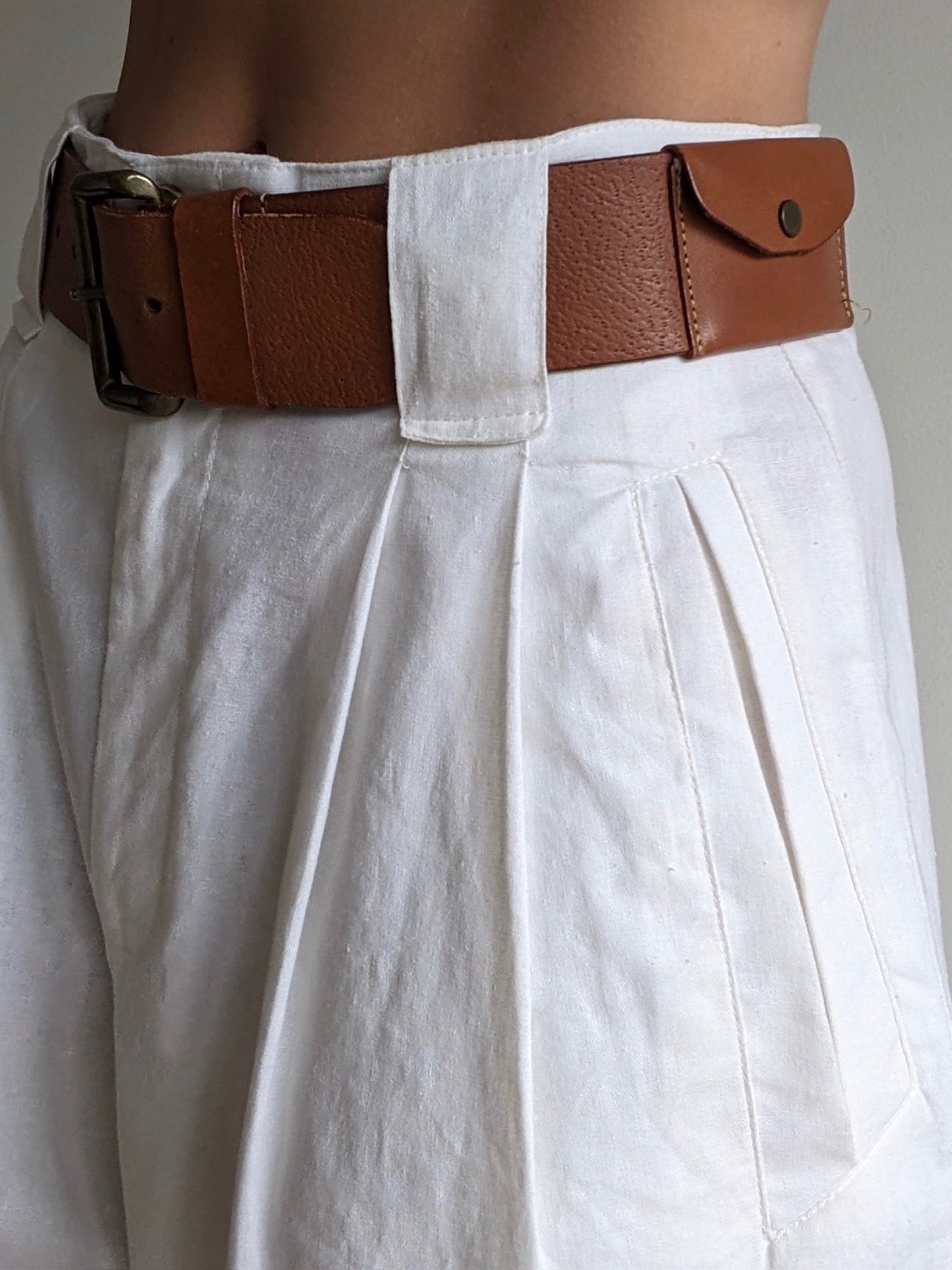 Amazing Vintage Snap Pocket Leather Belt