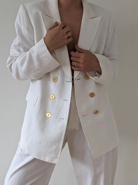 Lovely Alabaster Linen Blazer