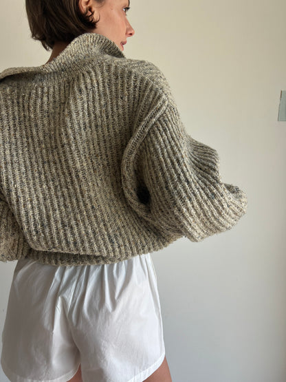 Favorite Vintage Speckled Wool Henley