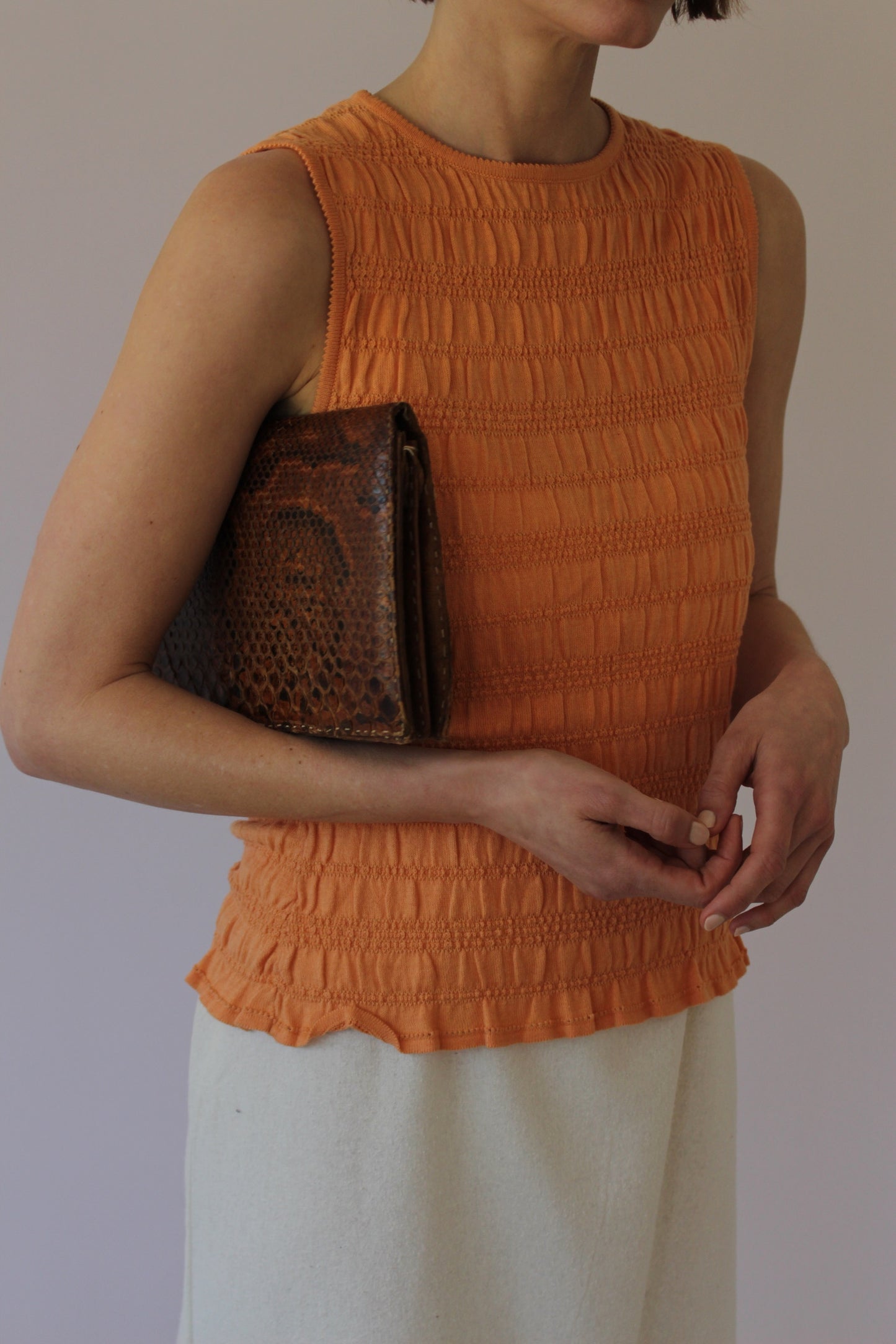 Incredible Vintage Genuine Snakeskin Clutch Bag