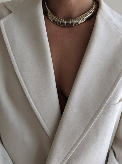 Vintage Gold Ribbed Collar