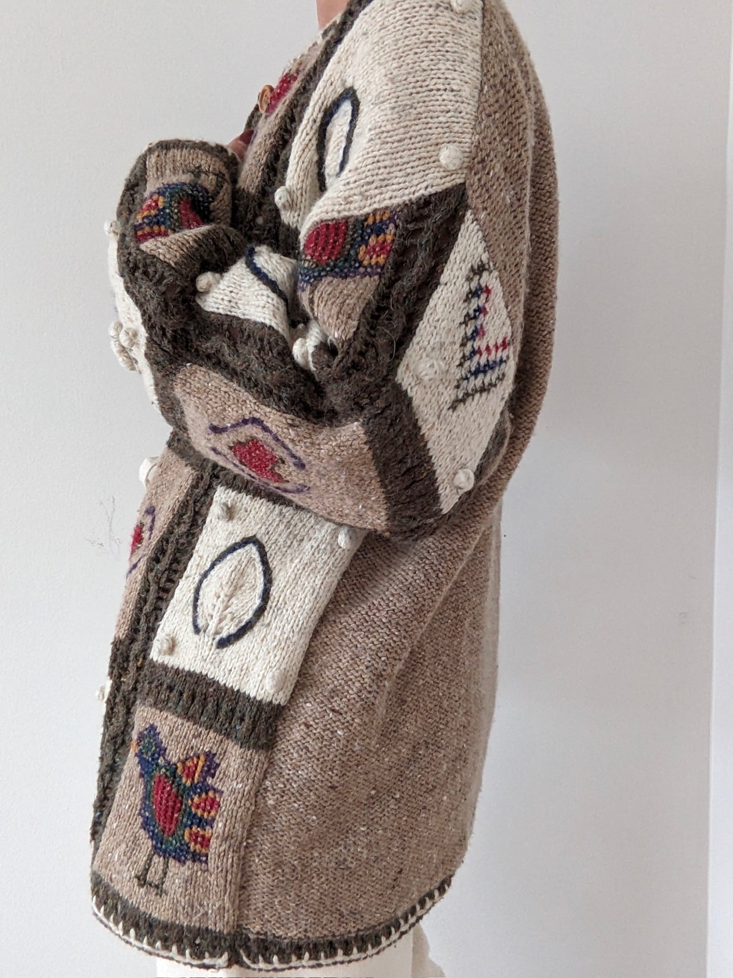 Sweetest Vintage Graphic Wool Cardigan