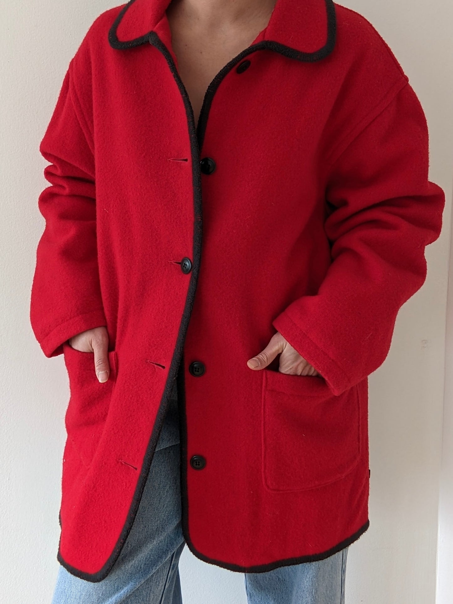 Vintage Woolrich Chili Red Wool Coat