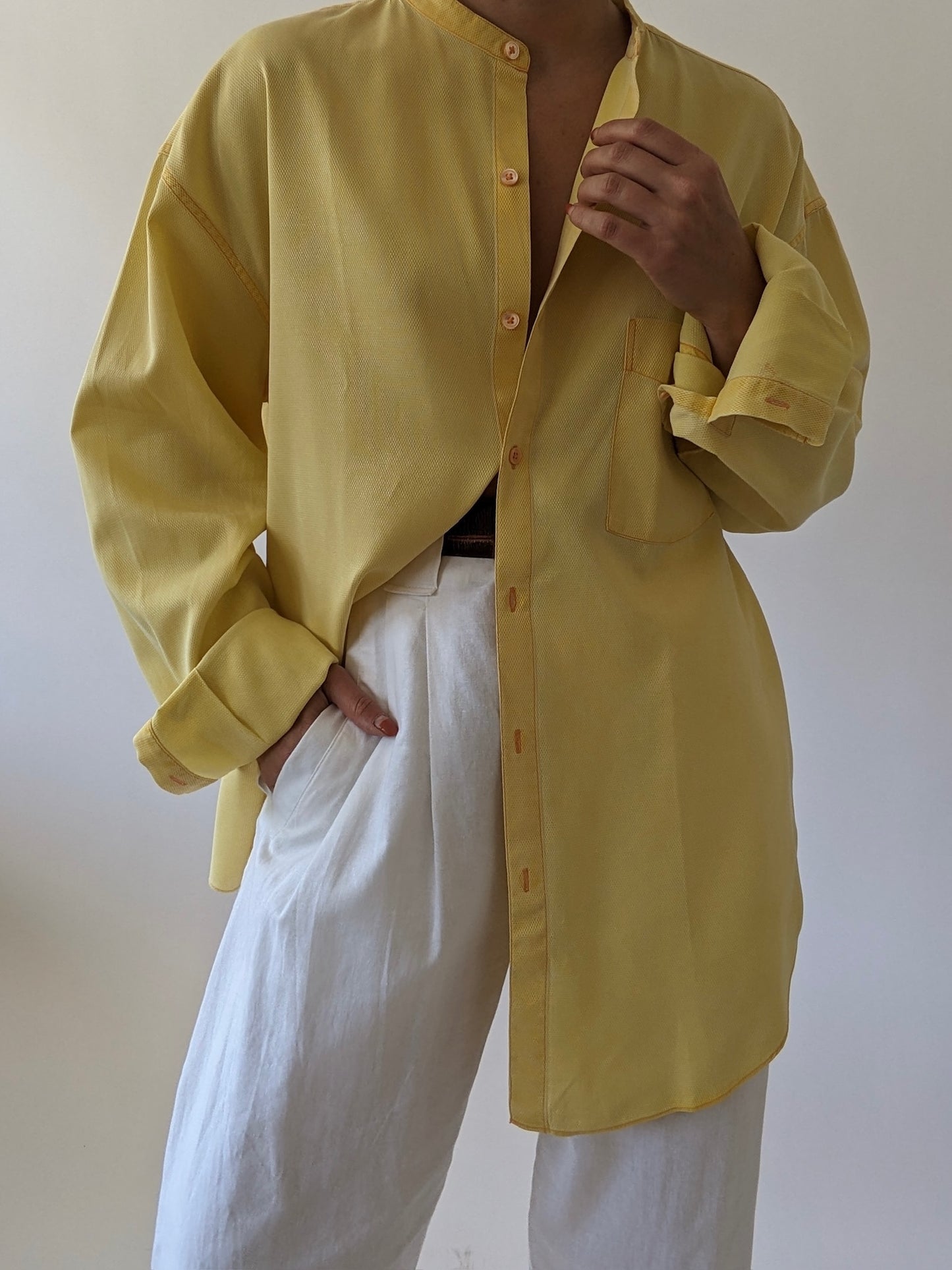Vintage Lemon Silk Shirt