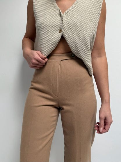 Vintage Butterscotch Wool Trousers
