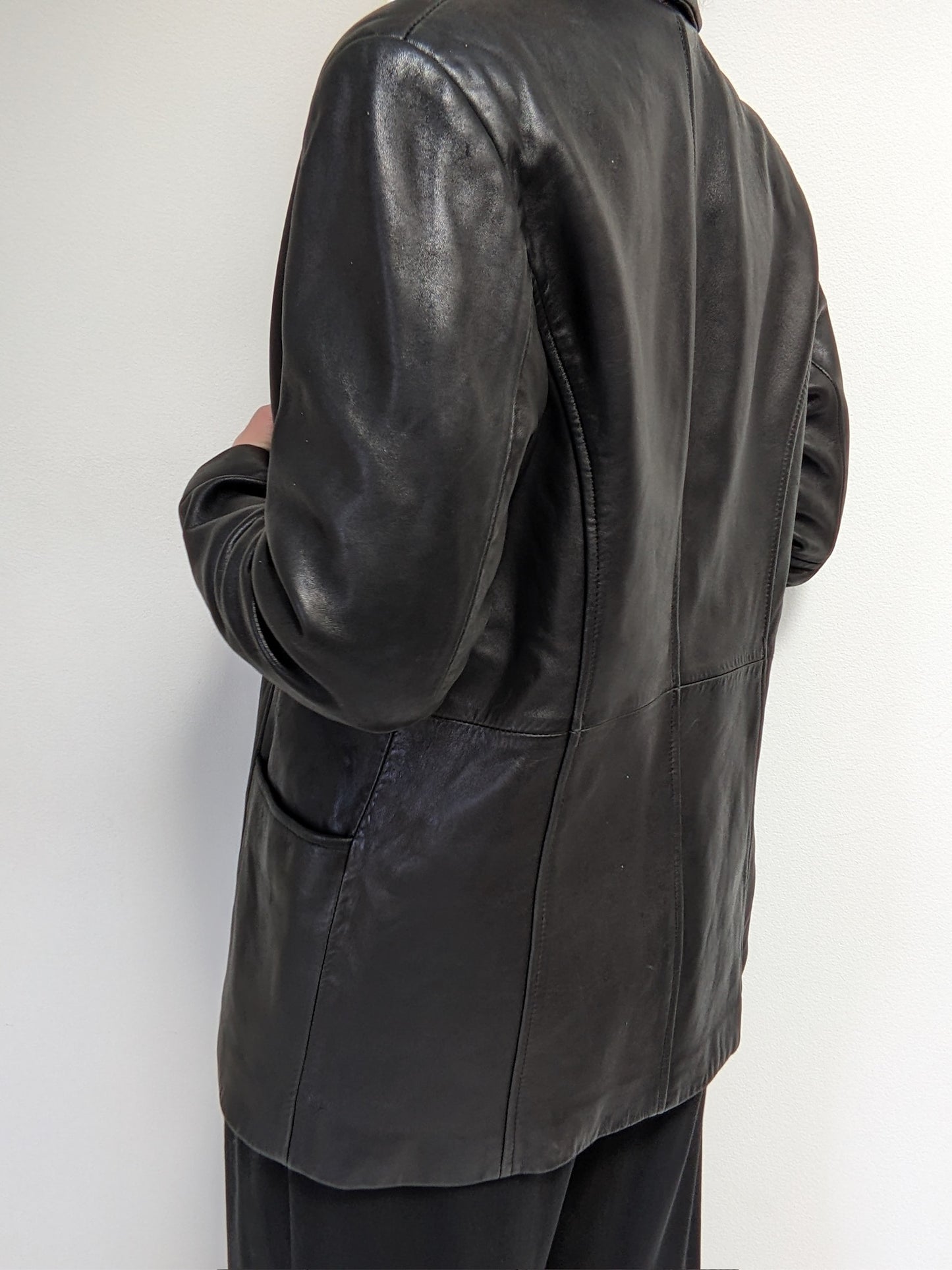 Classic Vintage Faded Black Leather Jacket