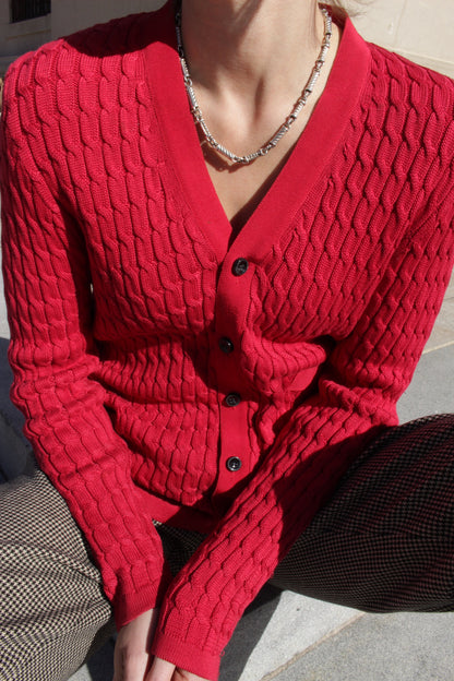 Vintage Salvatore Ferragamo Cable Knit Cardigan