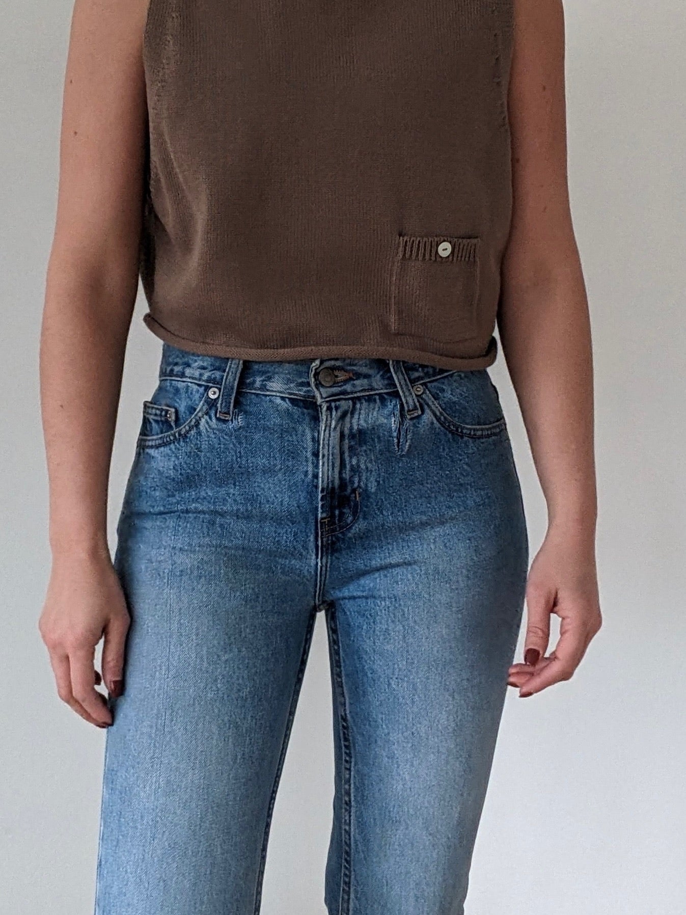 Early 2000s Faded Blue Low-Rise Denim