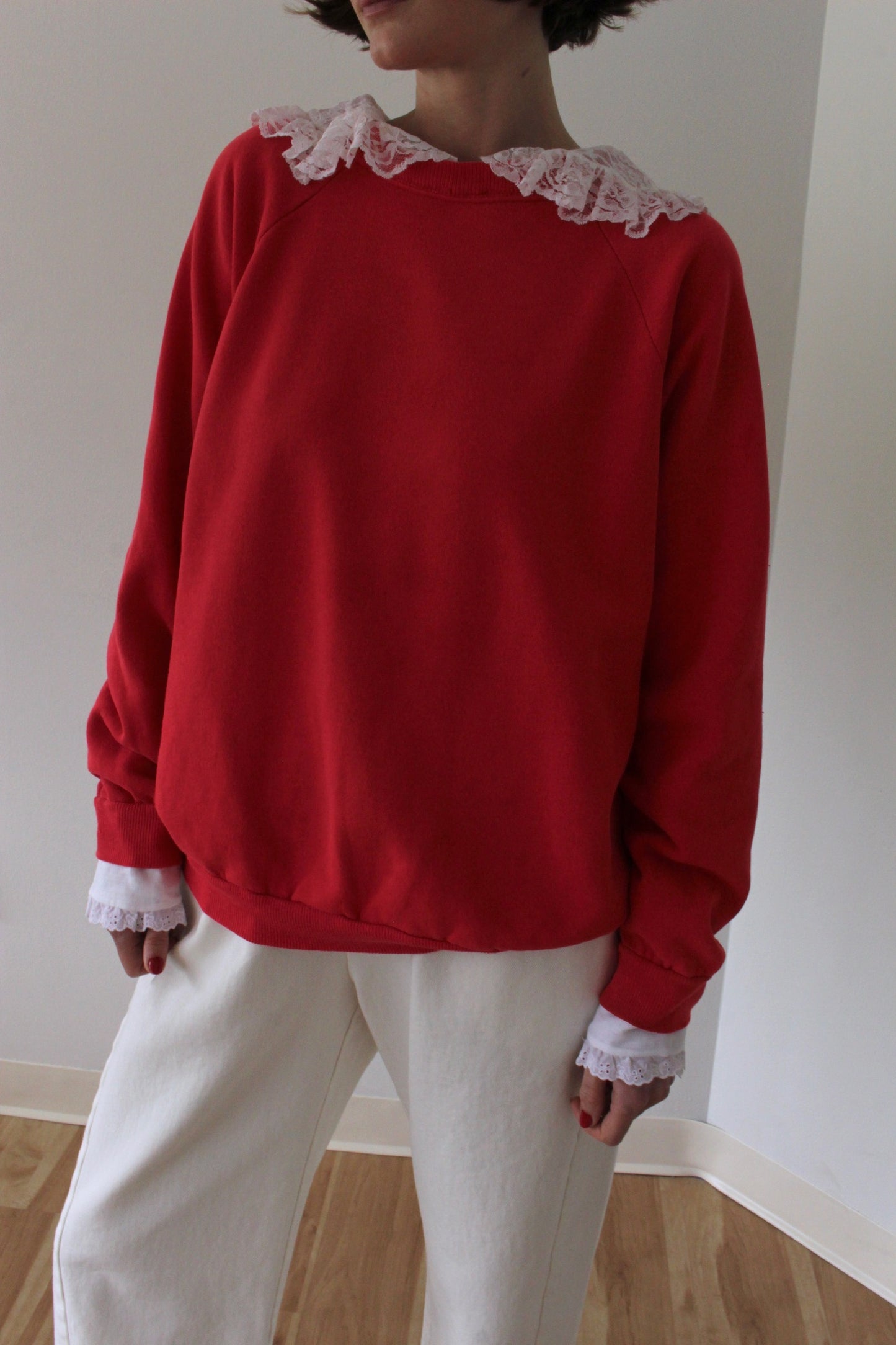 Reworked Vintage Collared Crewneck