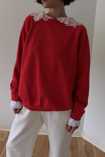 Reworked Vintage Collared Crewneck