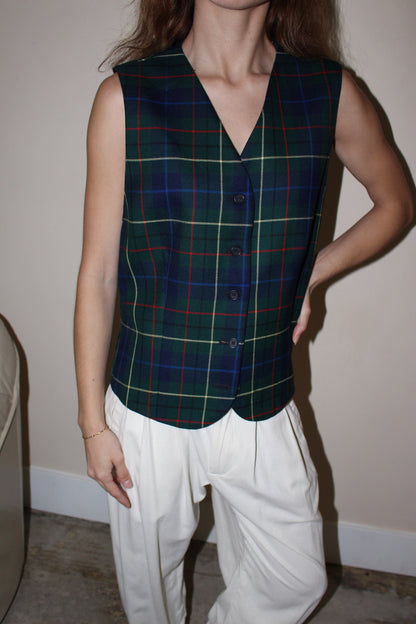 Vintage Pendleton Tartan Wool Vest