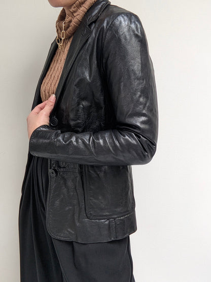 90s Caviar Leather Jacket