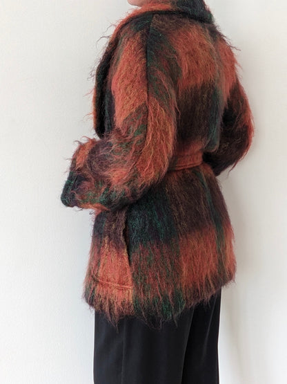 Amazing Vintage Belted Mohair Robe Coat