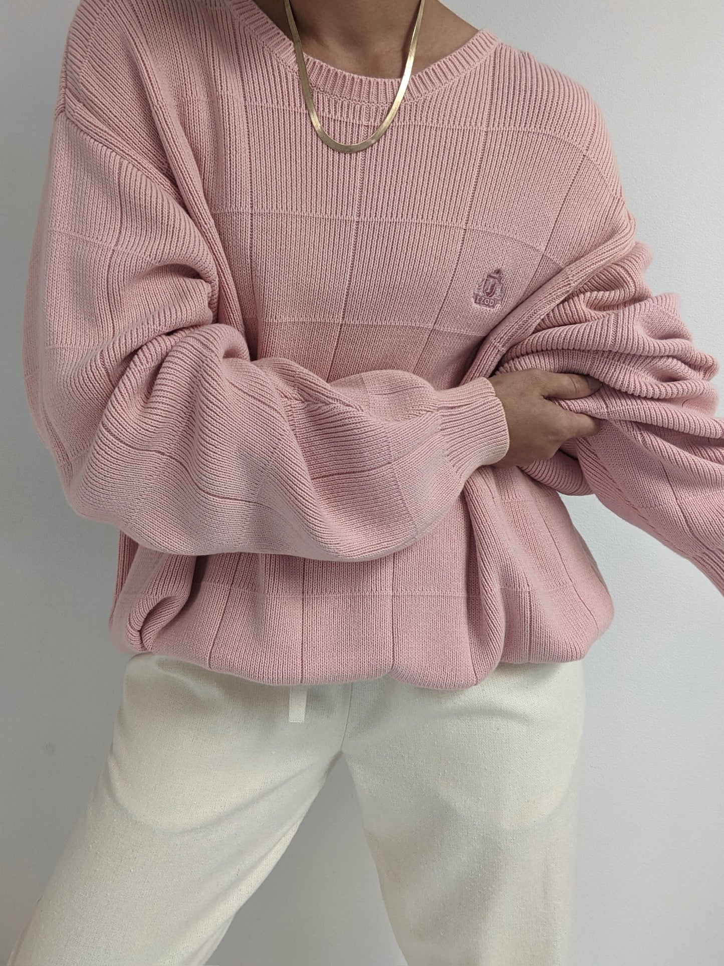 90s Blush Cotton Sweater