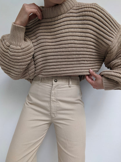 70s Khaki High Rise Trousers