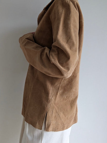 Vintage Eyelet Suede Rouleau Jacket